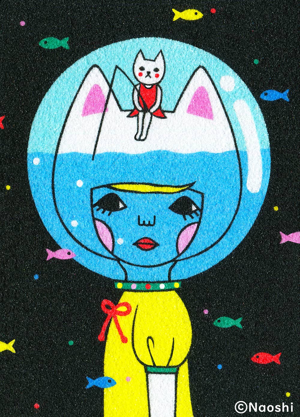 【5x7 Art Print】Cat Fishing