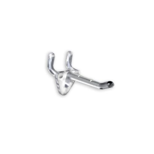 Clear Plastic Peg Hooks - 6 pack