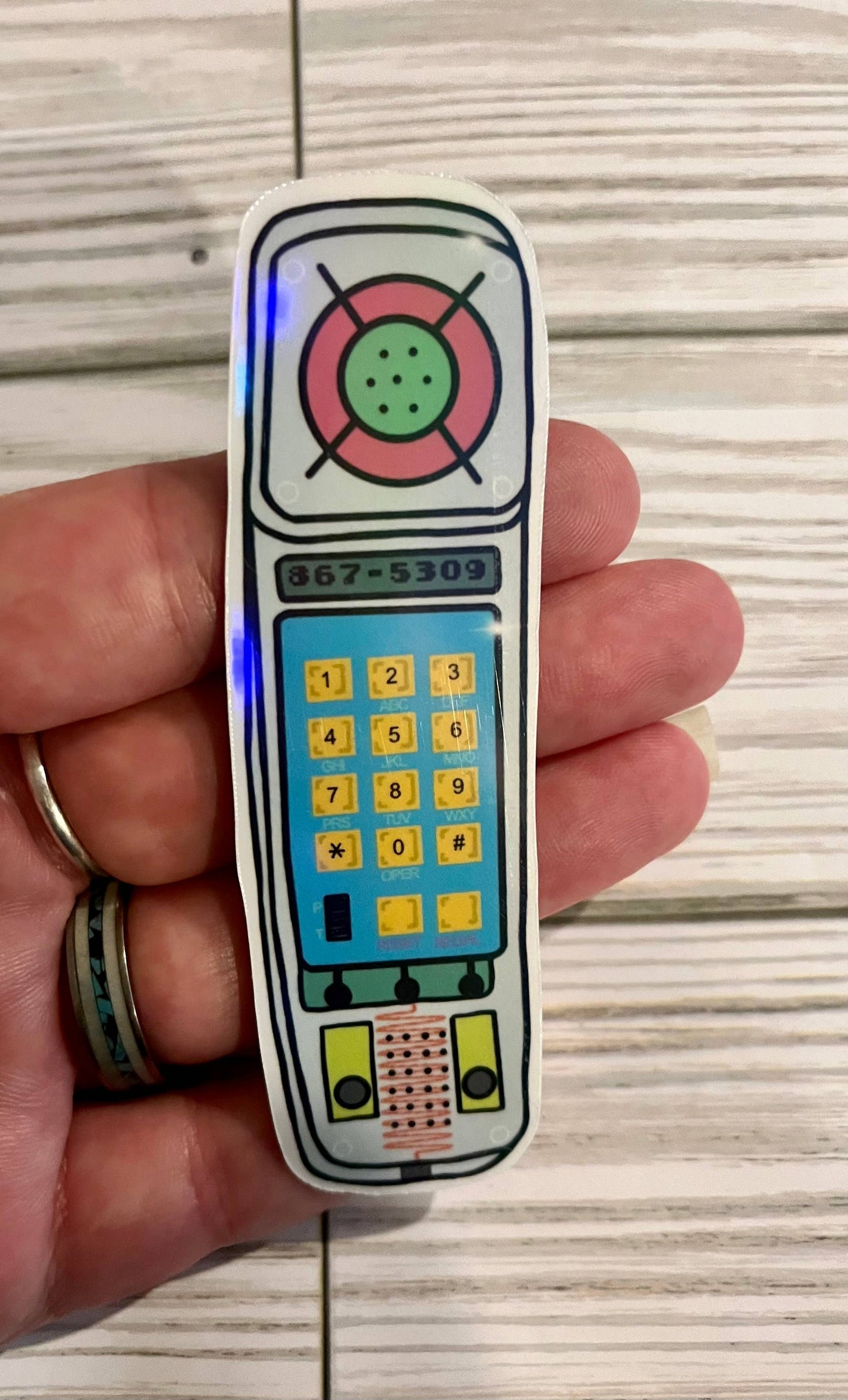 Retro 80’s Phone, Vinyl Sticker