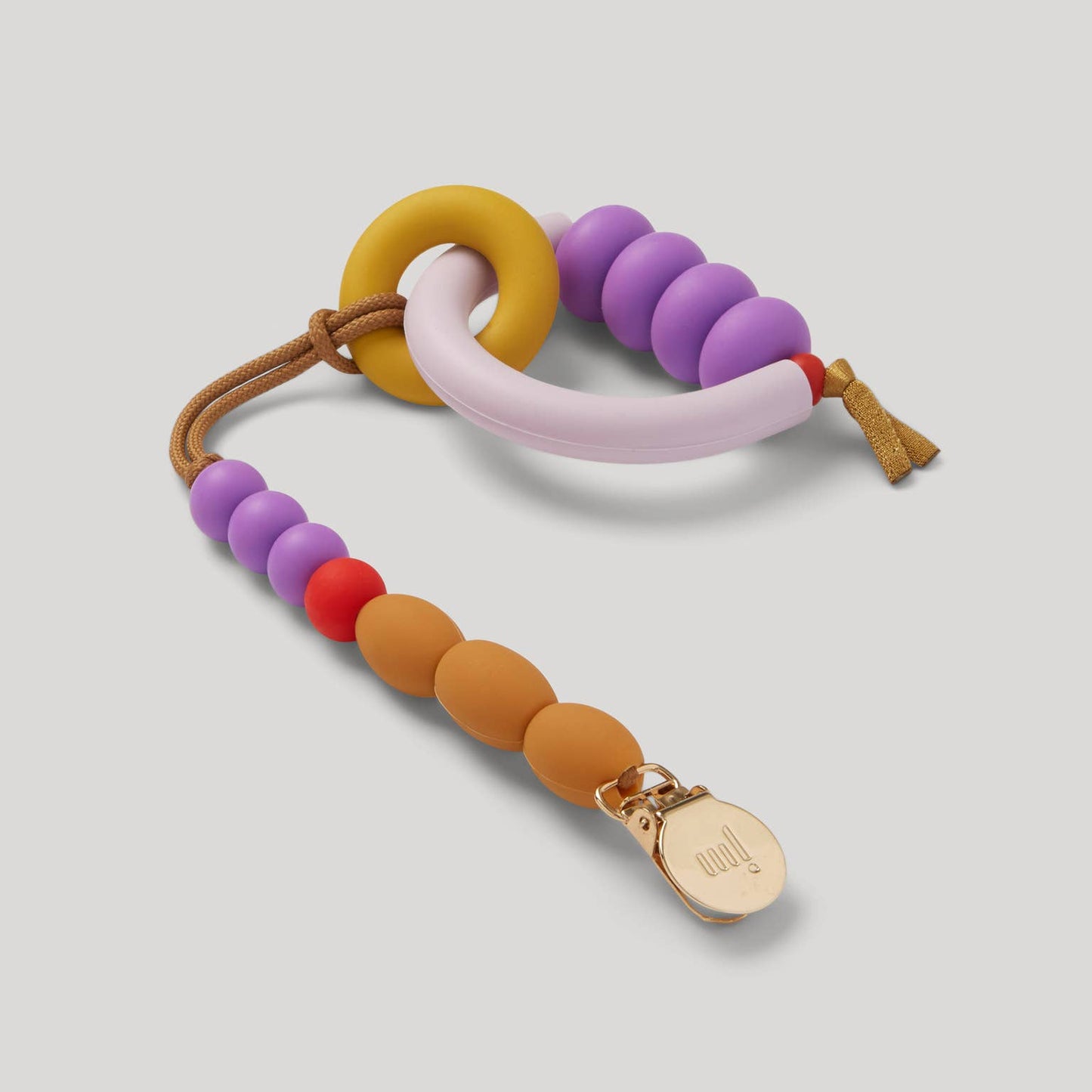 Plum Arch Ring Teether + Clip Set