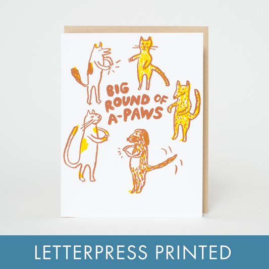 Punny Congrats Animals Letterpress Greeting Card by Egg Press