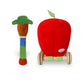 LOWLY WORM SOFT TOY WITH APPLECAR