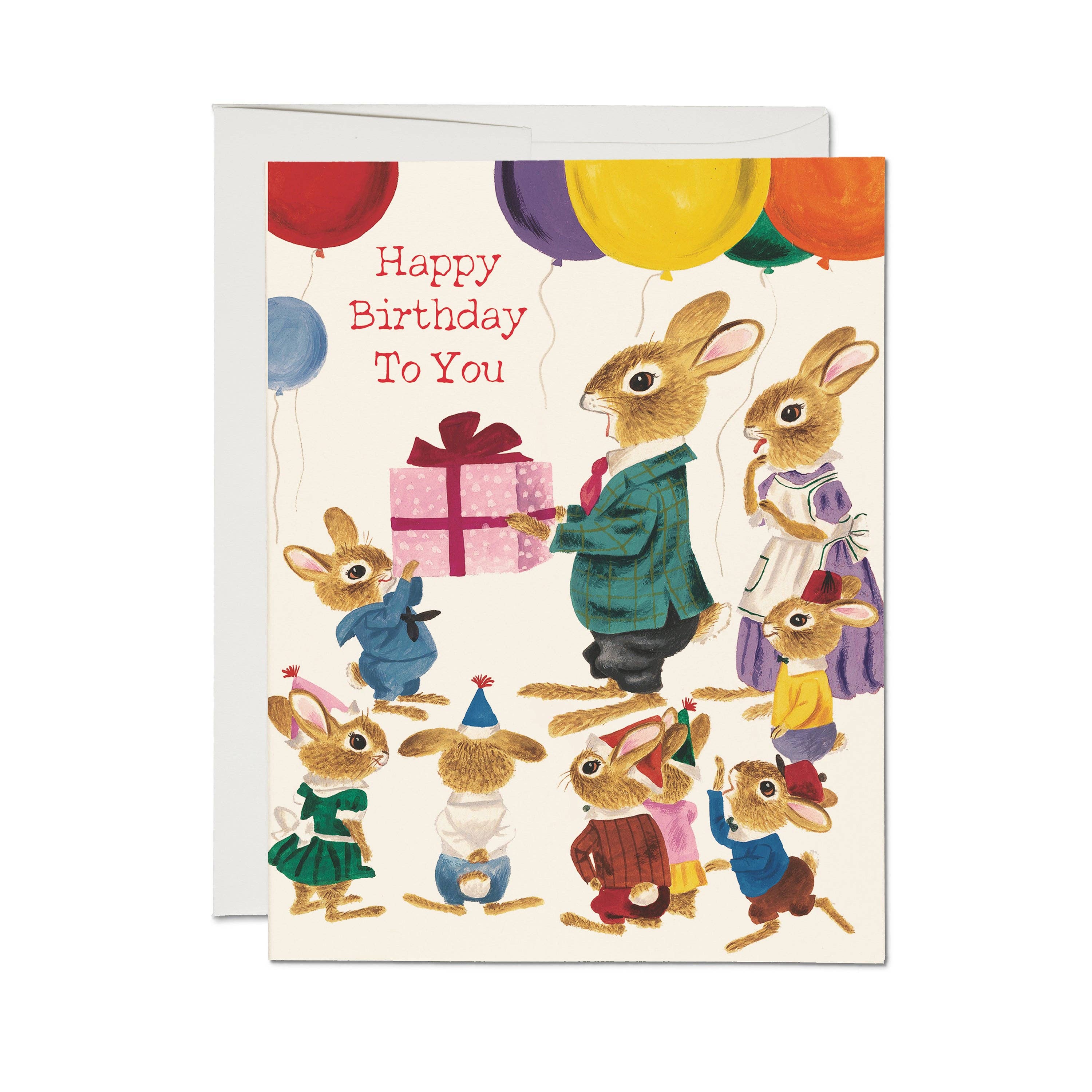 Richard Scarry Rabbit Party greeting card – The Prize Booth