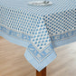 Apatite Blue Hand Block Printed Cotton tablecloth