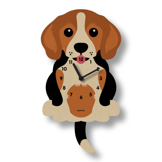 Beagle Pendulum Clock - Wood