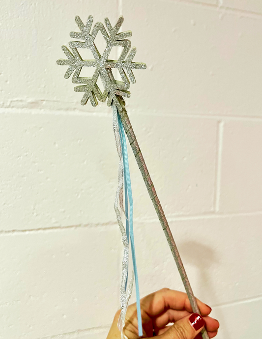 Silvery Snowflake Wand