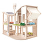 Green Dollhouse With Furniture