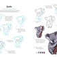 10 Step Drawing: Cute Animals