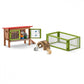 Rabbit Hutch Farm Figurine Toys Play Set