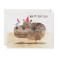 Bird and Hippo birthday greeting card