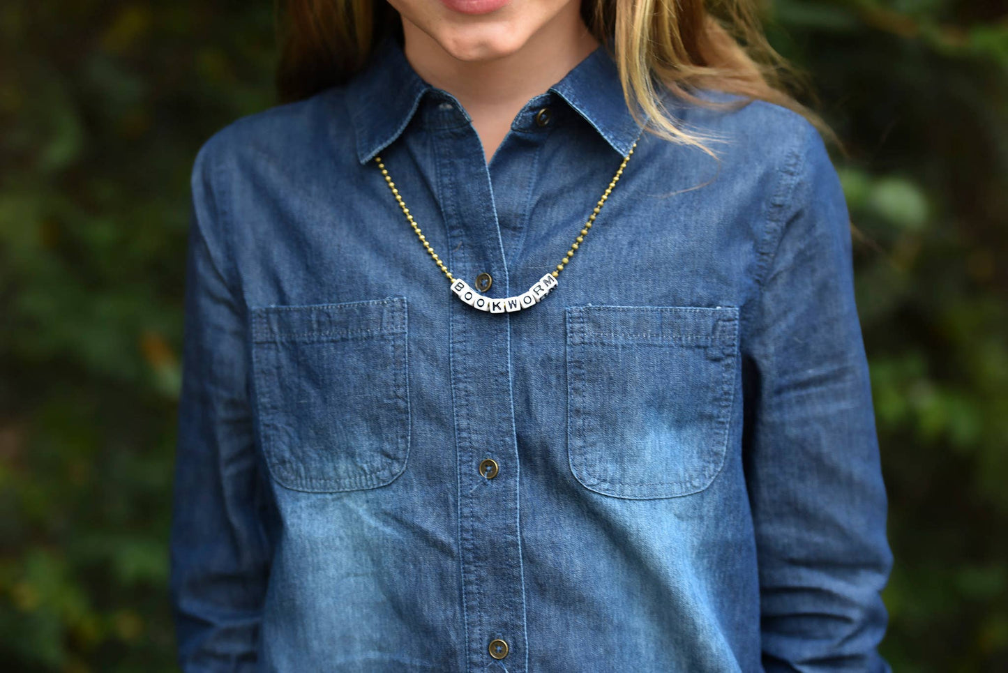 "BOOKWORM" Necklace