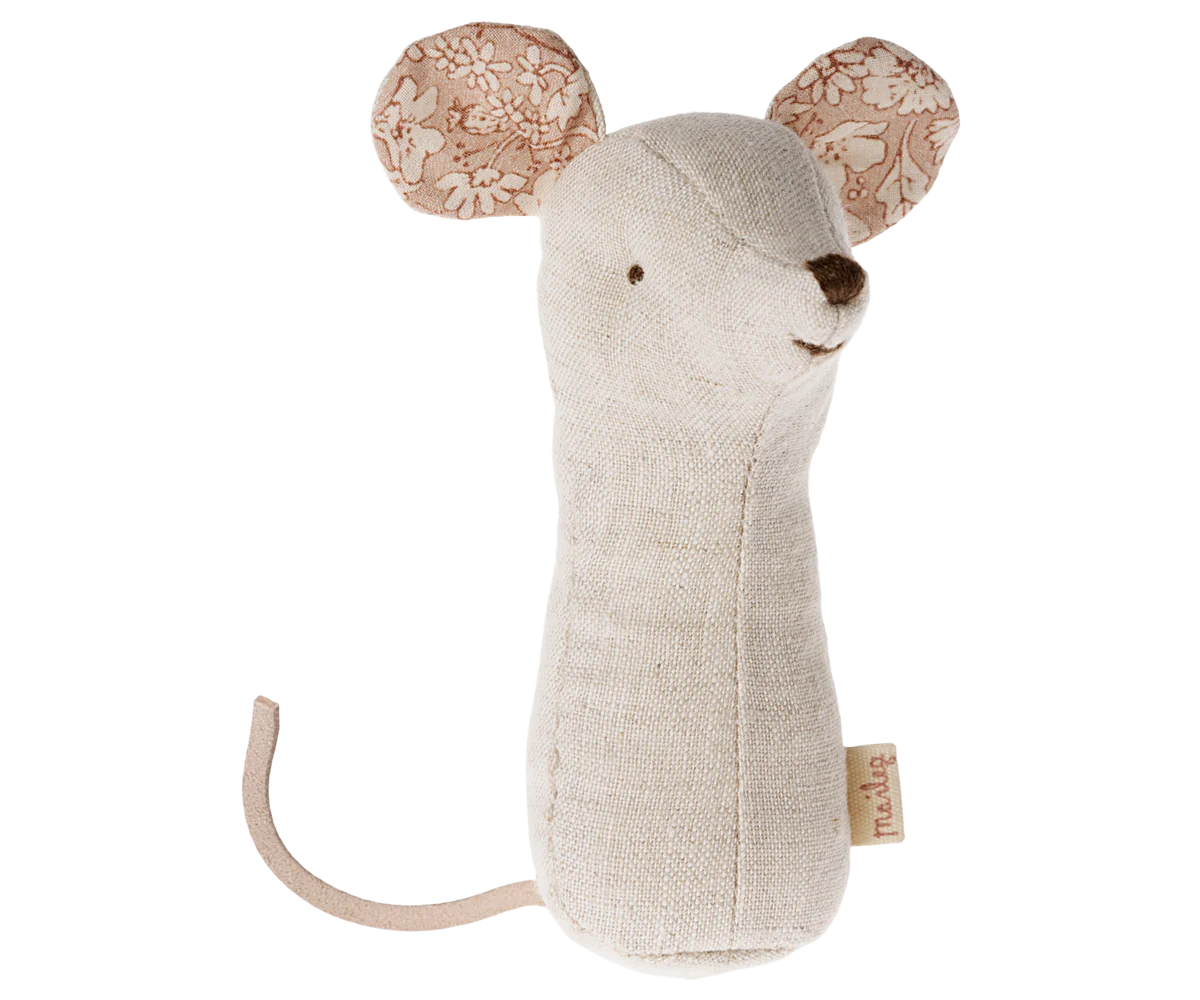 Lullaby Friends, Mouse Rattle- Natural