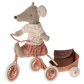Tricycle Mouse, Big Sister- Coral
