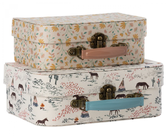 2 Piece Suitcases with Fabric