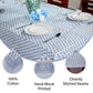Apatite Blue Hand Block Printed Cotton tablecloth