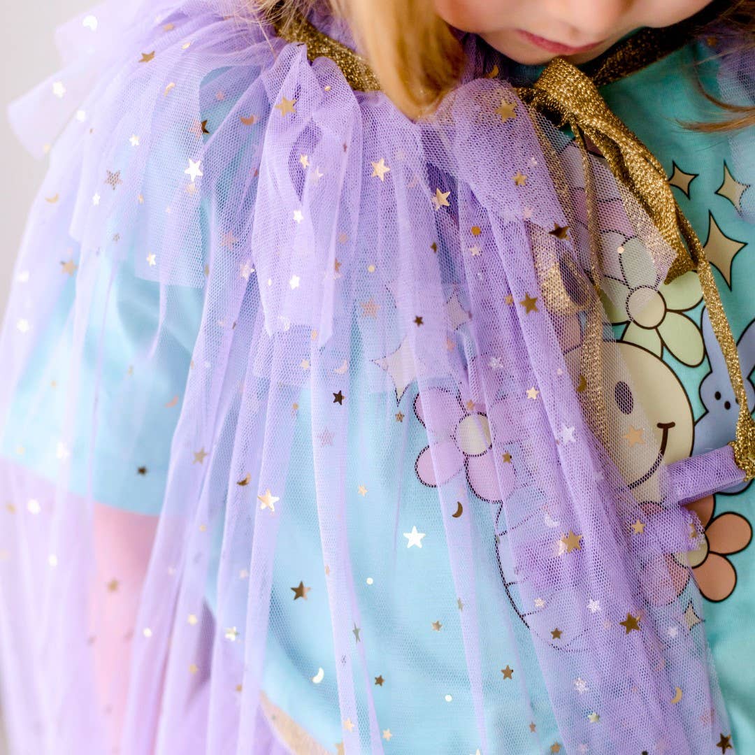 Lavender Star Cape - Kids Dress Up Cape