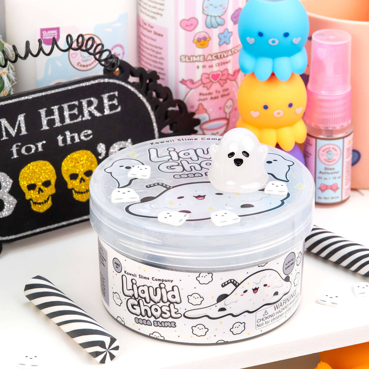 Liquid Ghost Boba Clear Signature Dome™ Slime
