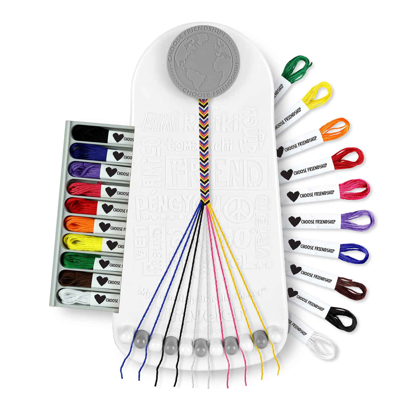 My Friendship Bracelet Maker, 20 Pre-Cut Threads: Blush Pink