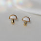 Opal Mushroom Stud Earrings