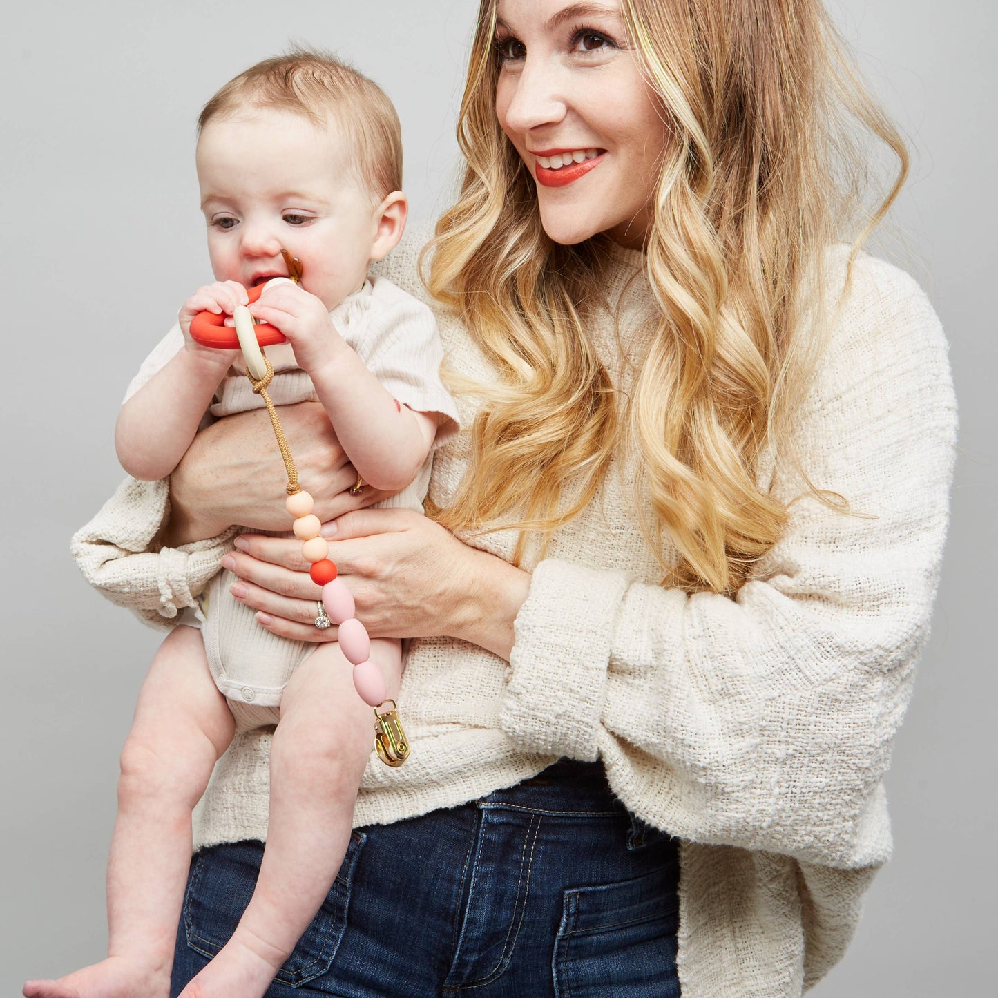 Rose Arch Ring Teether + Clip Set