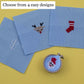 Christmas Baubles Ho Ho Ho Cross Stitch Kit In A Matchbox