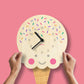 Ice Cream Pendulum Clock - Wood