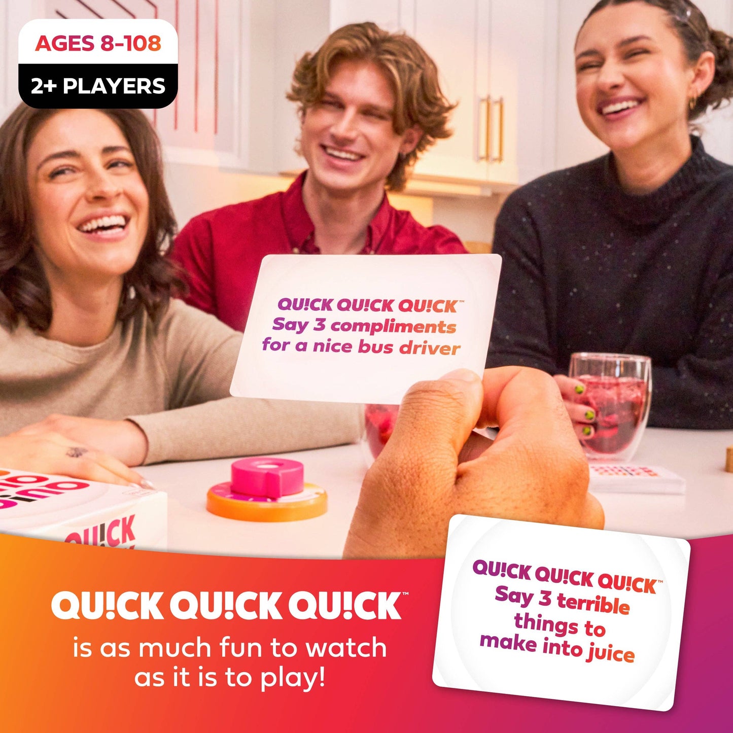 QU!CK QU!CK QU!CK, Party Game for kids and adults ages 8+