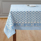 Apatite Blue Hand Block Printed Cotton tablecloth