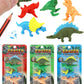 5-Count Mini Dinosaur 3d Eraser - 12 Cards