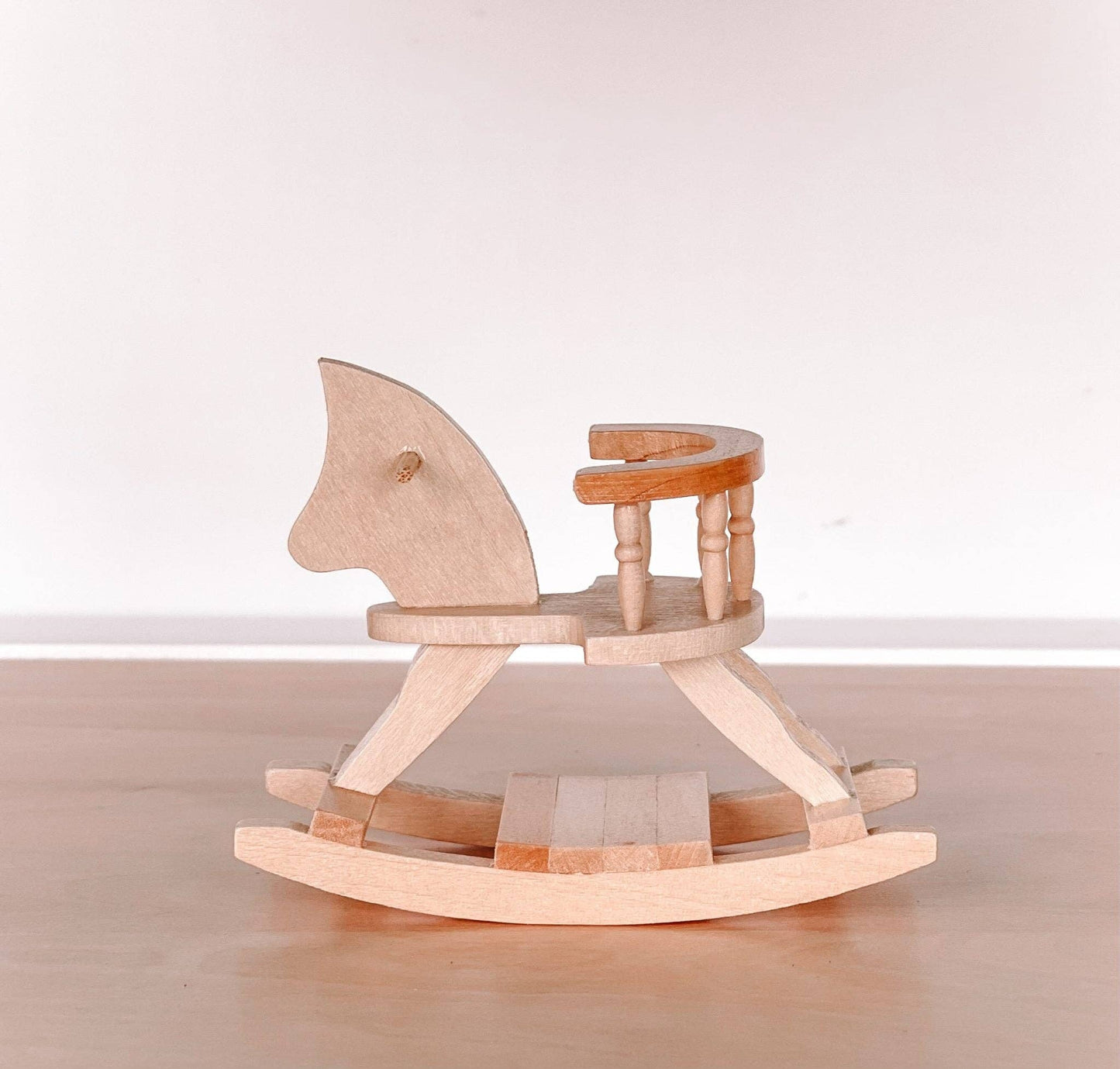 Dollhouse Rocking Horse | Natural Wood
