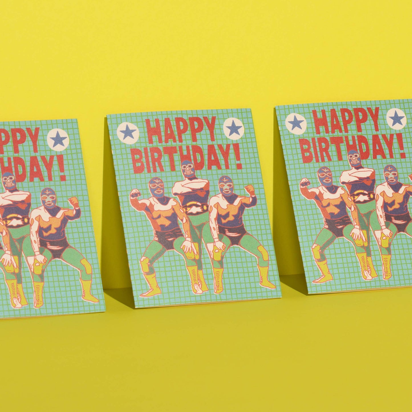 Luchador Birthday greeting card