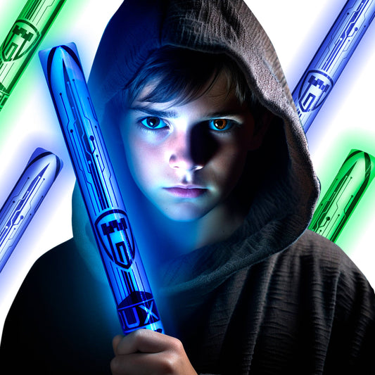 Soft Light Up Foam Toy Swords for Kids - Set of 4, 15”