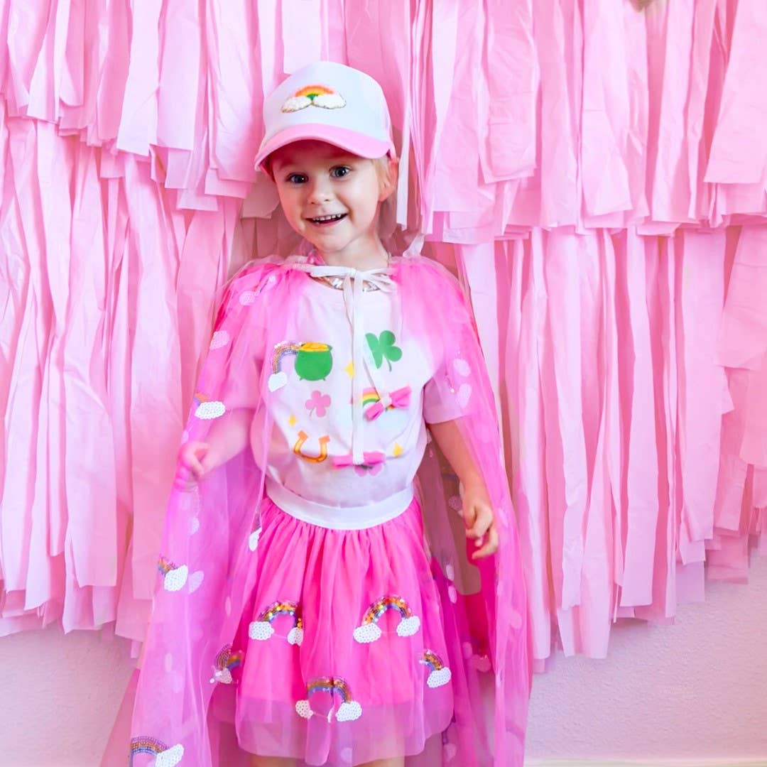 Rainbow Sequin Cape - Kids Dress Up Cape