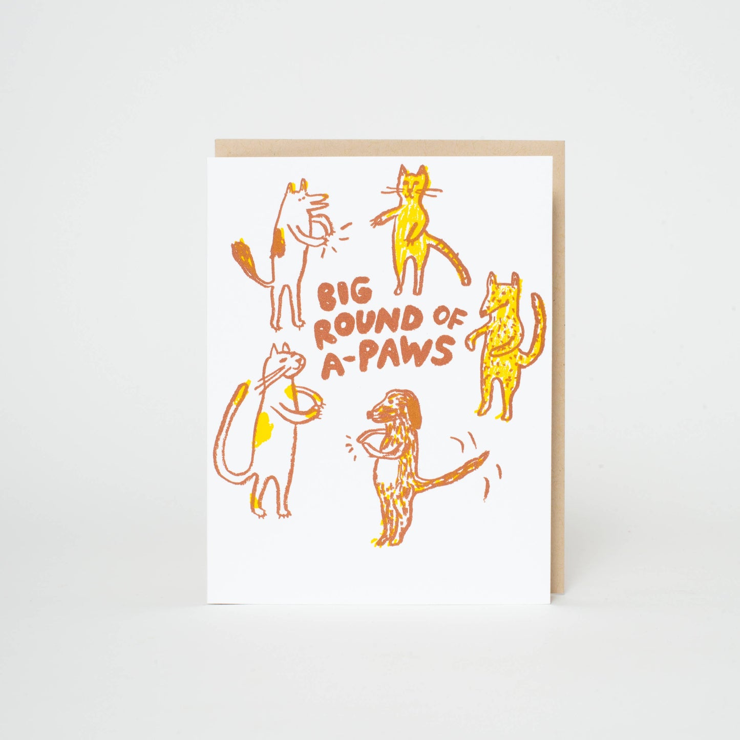Punny Congrats Animals Letterpress Greeting Card by Egg Press
