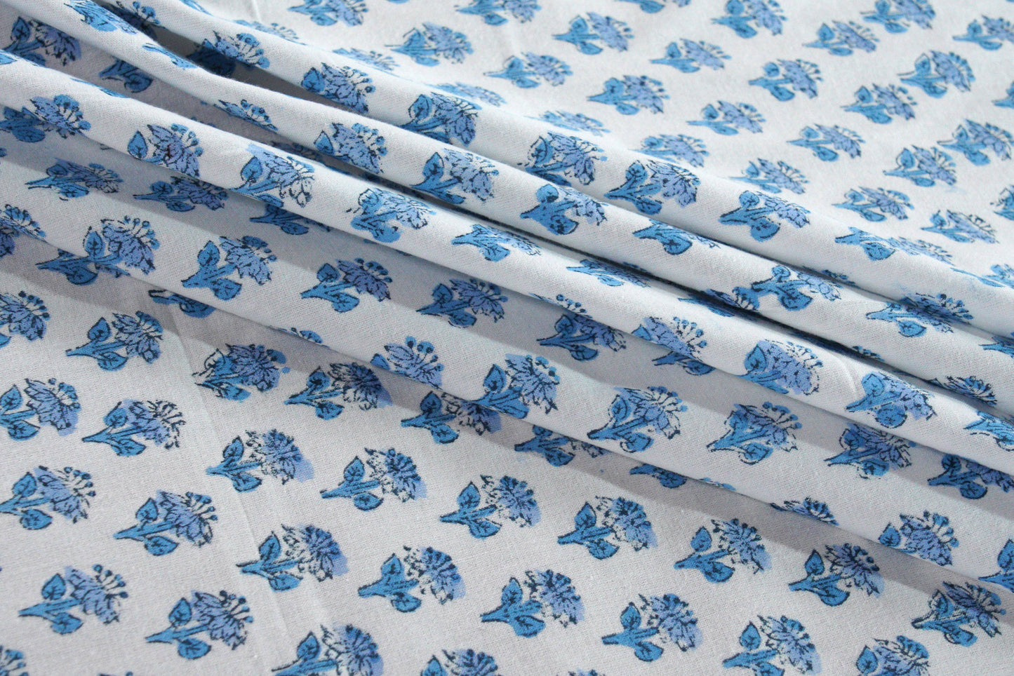 Apatite Blue Hand Block Printed Cotton tablecloth