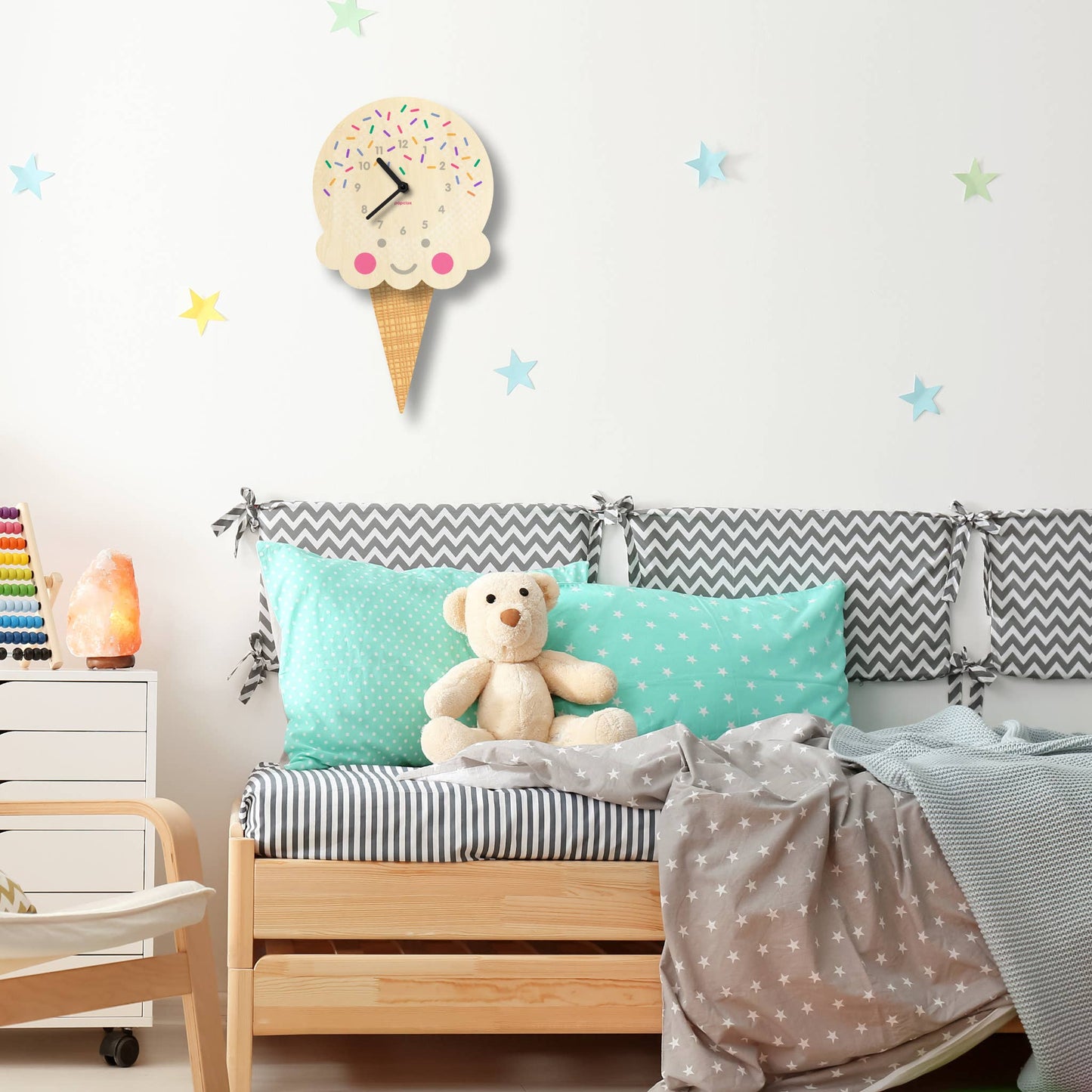 Ice Cream Pendulum Clock - Wood