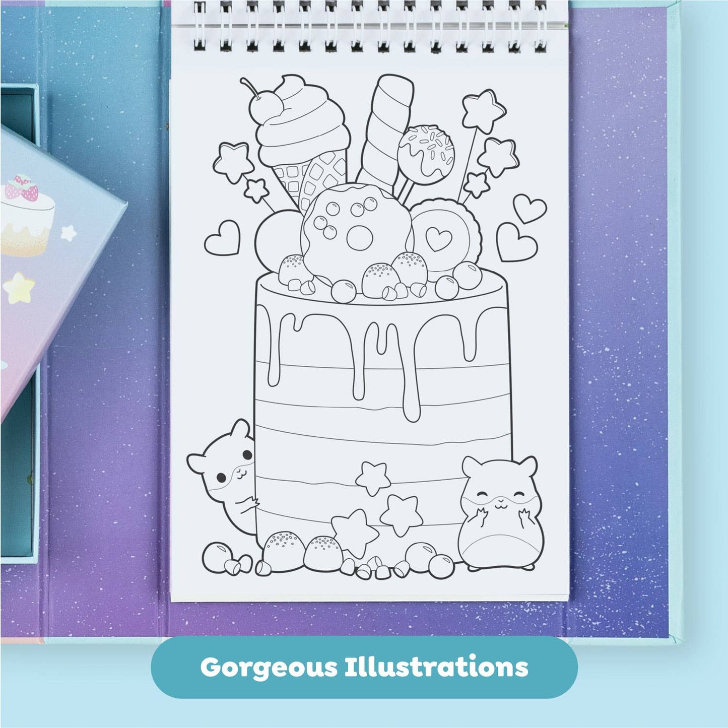 Pastel Coloring Set - Kawaii Café