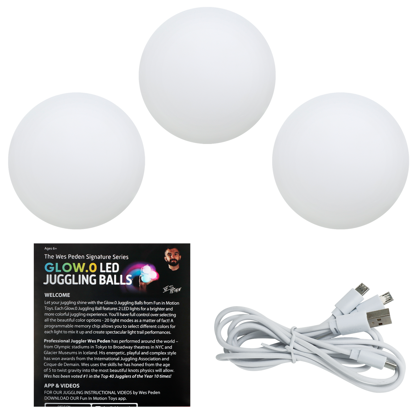 Glow.0 LED Juggling Balls Demo Set - Free w/8 units