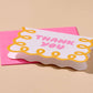 Box Set—Letterpress Scallop Thank You Notecard—Coquette Pink
