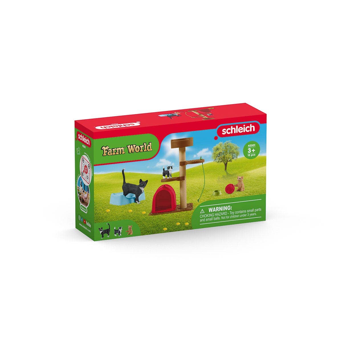 Playtime For Cute Cats Farm Figurine Toys Play Set