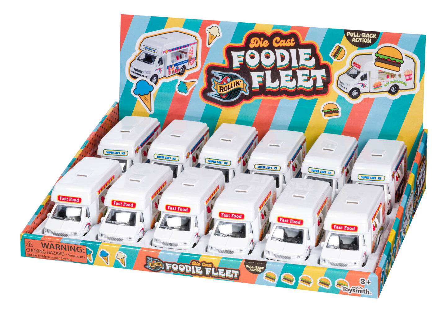 Toysmith Foodie Fleet Die-Cast Asst-Toy Food Trucks