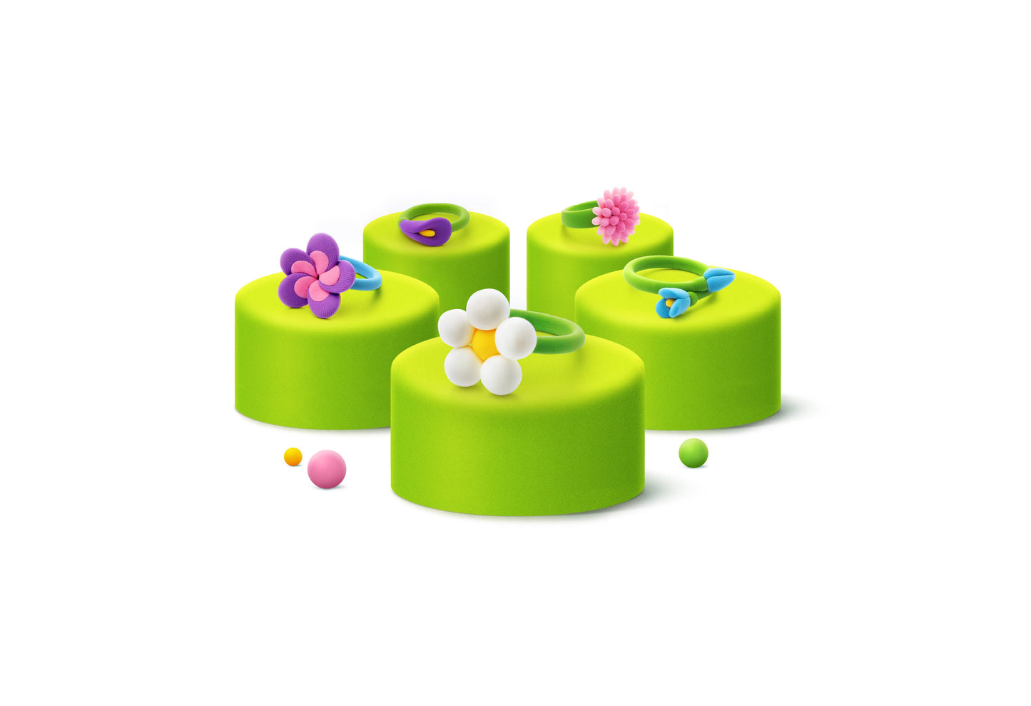 Hey Clay Bijou Flower Rings