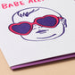 Letterpress New Baby Card—Babe Alert (Minimal, Cute)