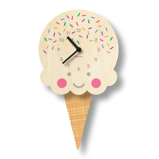 Ice Cream Pendulum Clock - Wood