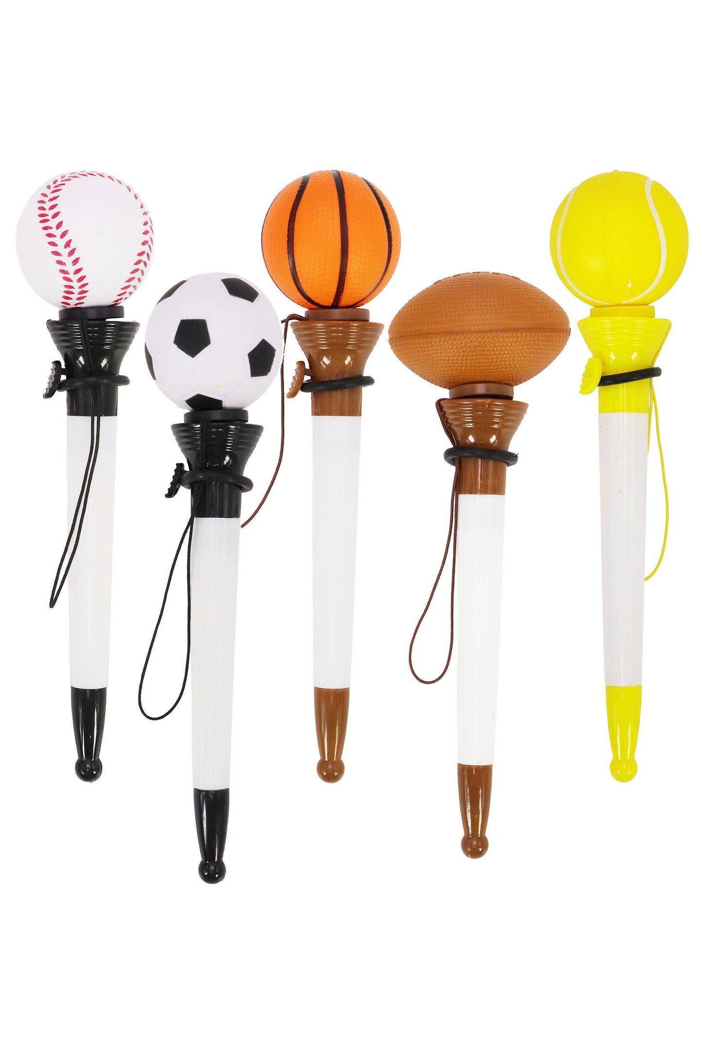 Sports Ball Bouncing Ejection Pen - 24 Pcs