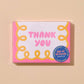 Box Set—Letterpress Scallop Thank You Notecard—Coquette Pink