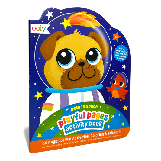 Playful Pages: Activity Book - Pets in Space (60 Pages)