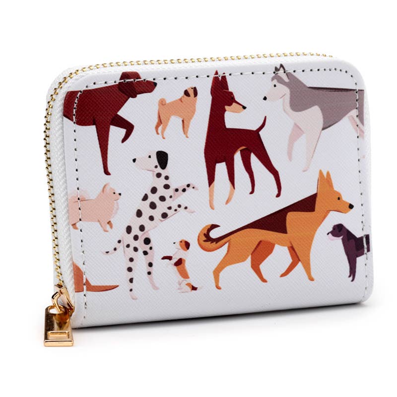 Barks Dog Zip Around Small Wallet Purse
