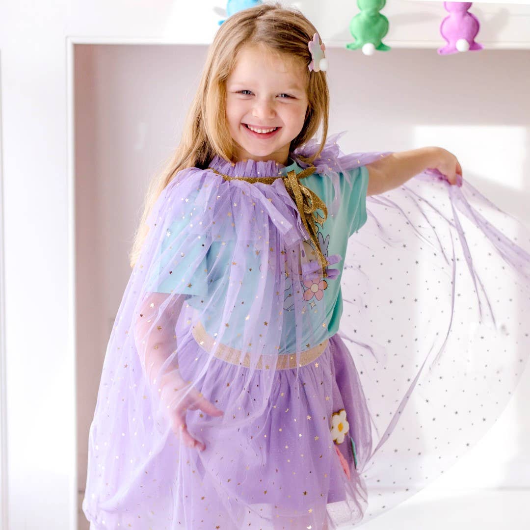 Lavender Star Cape - Kids Dress Up Cape