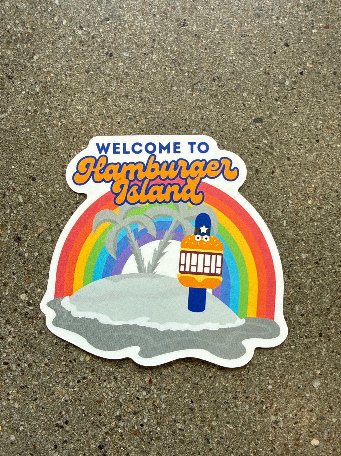 Hamburger Island sticker